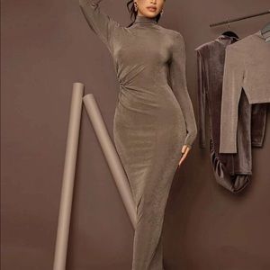 High neck bodycon dress